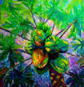Summer Papaya – Artist Mug featuring artwork by contemporary artist Lanzhi Wang