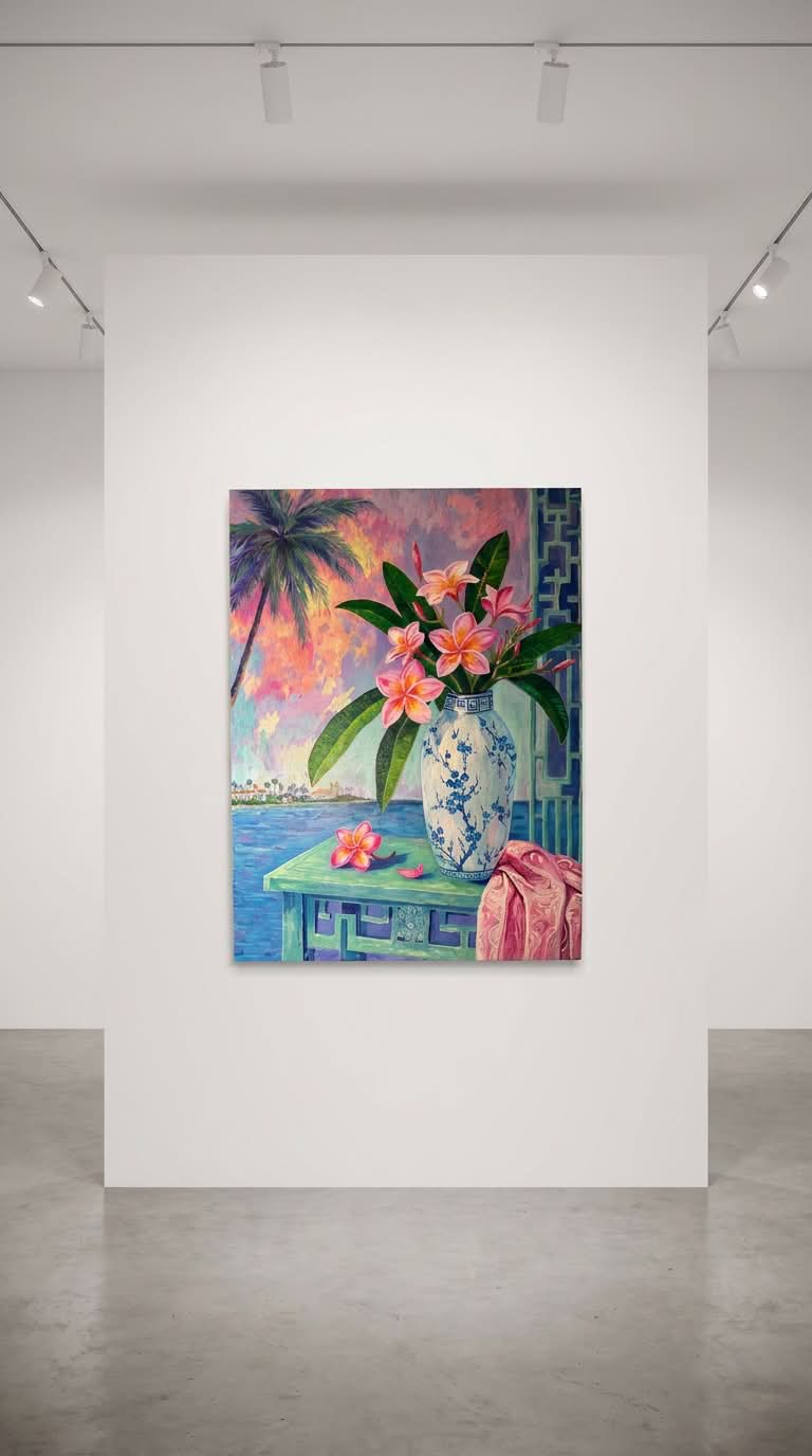 Summer Plumeria – Stretched Canvas Print
