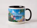 Ocean Blue and the Plumeria – Artist Mug